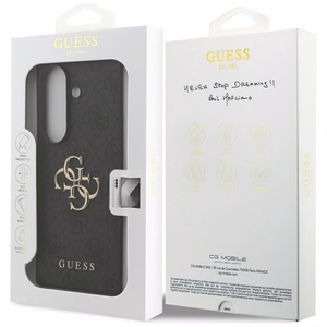 Viedtālruņa apvalks GUESS SAMSUNG Z Fold7 GUHCZFD74GMGGR (4G PU ar lielu logotipu) melns