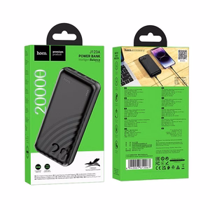 HOCO portatīvais lādētājs 20000 mAh 2A J123A melns