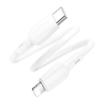 Borofone Kabelis BX93 Super Power - Typ C uz Lightning - PD 20W 0,25 metri balts