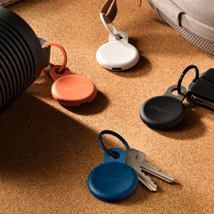 Chipolo LOOP – Rechargeable Bluetooth Tracker with Silicone Loop for iOS & Android, 4col_Charcoal_Chalk_Navy_Coral