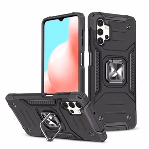 Wozinsky Ring Armor viedtālruņa apvalks ar statīvu izturīgs aizsargpārsegs Samsung Galaxy A32 5G melns