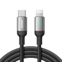 Joyroom Extraordinary Series A10 Lightning / USB-C PD 20W kabelis 1.2 m - melns