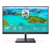 Philips E Line 245E1S/00 LED display 60.5 cm (23.8") 2560 x 1440 pixels 2K Ultra HD LCD melns