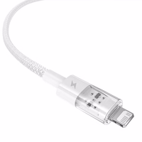 Baseus Gem USB to IP 2.4A fast charging cable 1 m balts