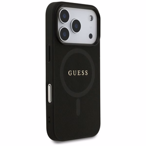 Guess Saffiano Classic Logo MagSafe Чехол для iPhone 17 Pro - чёрный