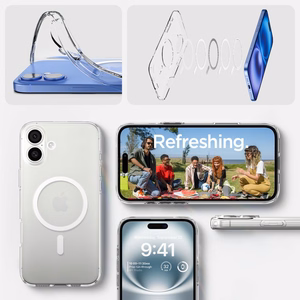 Spigen Liquid Crystal magnētiskais viedtālruņa apvalks ar MagSafe iPhone 16 Plus – caurspīdīgs