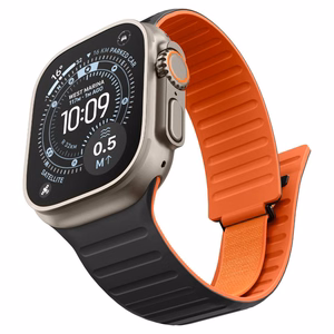 Spigen Athlex Air M siksniņa Apple Watch 44/45/46/49 mm, melna un oranža