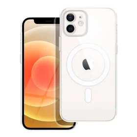 CLEAR MAG COVER magnētiskais viedtālruņa apvalks ar kameras aizsardzību, saderīgs ar MagSafe, paredzēts IPHONE 12, caurspīdīgs