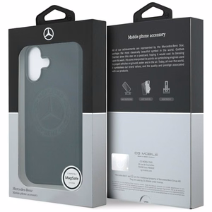 Mercedes Ādas Vintage Logo Magnētiskais Viedtālruņa apvalks iPhone 17 - Melns