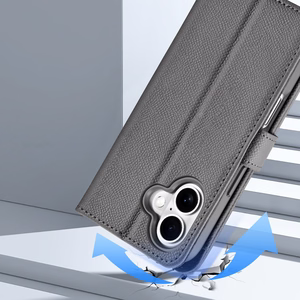 Dux Ducis Lawa ādas viedtālruņa apvalks iPhone 16 - pelēks