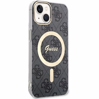 Guess 4G Magnētiskais viedtālruņa apvalks iPhone 15 Plus / 14 Plus - melna