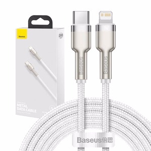 USB-C kabelis Lightning ierīcēm Baseus Cafule, PD, 20W, 2m (balts)
