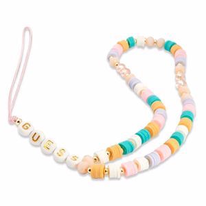 Guess kulons GUSTFLWP telefona siksniņa rozā Heishi Beads