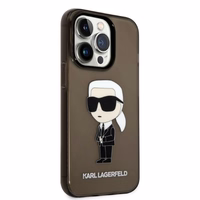 Karl Lagerfeld KLHCP14LHNIKTCK iPhone 14 Pro 6.1" melns/melns cietais apvalks Ikonik Karl Lagerfeld
