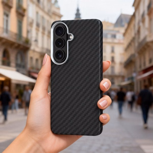 Tech-Protect Ion Carbon MagSafe Maciņš for Samsung Galaxy S26 - melns and sudraba