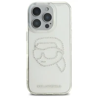 Karl Lagerfeld KLHCP16XHKHDCELT iPhone 16 Pro Max 6.9" caurspīdīgs cietais apvalks IML Rhinestones Karl galva