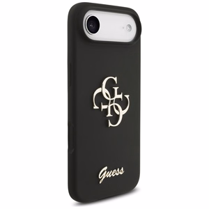 Guess silikona Big 4G Script viedtālruņa apvalks iPhone Air melns