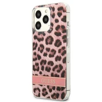 Guess GUHCP13LHSLEOP iPhone 13 Pro / 13 6.1" rozā/rozā cietais apvalks Leopards