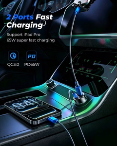 Joyroom JR-CCN18 автомобильное зарядное устройство 65W USB-A USB-C чёрный