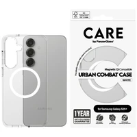 CARE by PanzerGlass Flagship Urban Combat White QI viedtālruņa apvalks Samsung Galaxy S25+ - caurspīdīgs