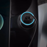 Automašīnas lādētājs Baseus "Golden Contactor" pelēks 40W (1xPD / 1xQC3.0) + "Type-C / Lightning" 100cm kabelis