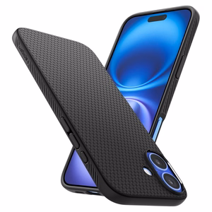 Spigen Liquid Air viedtālruņa apvalks iPhone 16 Plus – melns
