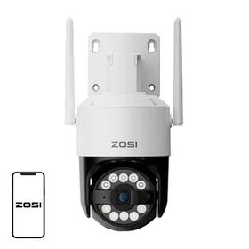 ZOSI C296 WiFi 8MP dubultā Pan Tilt IP66 āra kamera + 32GB microSD karte