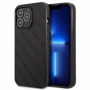 Karl Lagerfeld Perforēts viedtālruņa apvalks iPhone 13 Pro Max 6.7" - melns