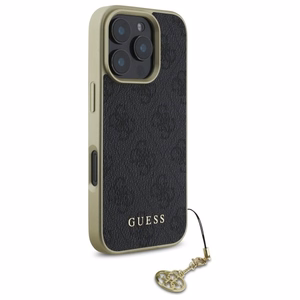 Guess 4G Charms Kolekcijas viedtālruņa apvalks iPhone 16 Pro Max - melns