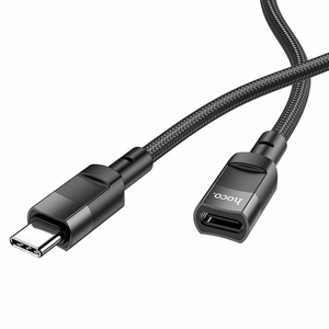 Adapteris OTG USB C uz USB C Hoco 3A 1,2 m U107 melns