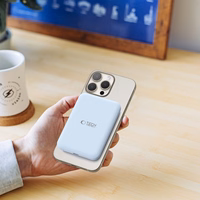 Tech-Protect LifeMag PB10 portatīvais lādētājs ar MagSafe 5000mAh 15W USB-C ports - zila + USB-C kabelis