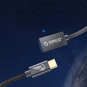 Orico CAF31 USB-C - USB-A 3.1 Gen 2 10Gbps 1m OTG adapter - black