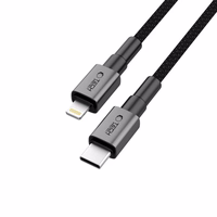 Tech-Protect UltraBoost DNA USB-C / Lightning PD27W/3A kabelis 100 cm - pelēks