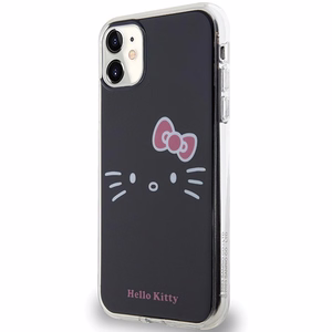 Hello Kitty IML kaķa sejas viedtālruņa apvalks iPhone 11 / Xr - melns