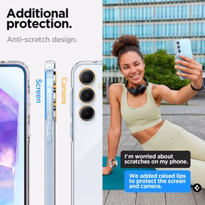 Spigen Liquid Crystal viedtālruņa apvalks Samsung Galaxy A55 5G - caurspīdīgs