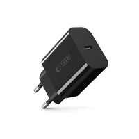 Tech-Protect NC20W USB-C 1 porta PD20W sienas lādētājs – melns