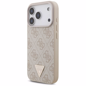 Чехол Guess 4G Strap Triangle Logo MagSafe для iPhone 17 Pro розовый