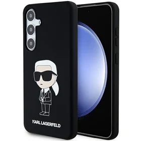 Karl Lagerfeld silikona Ikonik viedtālruņa apvalks Samsung Galaxy S24+ - melns
