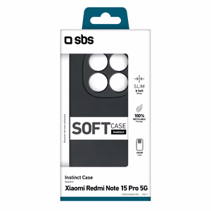 SBS Instinct korpuss priekš Xiaomi Redmi Note 15 Pro - Black