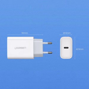 Ugreen USB lādētājs Power Delivery 3.0 Quick Charge 4.0+ 20W 3A balts (60450)