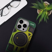 Viedtālruņa apvalks FORCELL F-PROTECT ar divslāņu 4D tehnoloģiju, militārā kritiena testa saderīgs ar MagSafe paredzēts IPHONE 16 PLUS zaļš