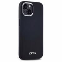 DKNY Vienkāršs logotips magnētiskais iPhone 15 viedtālruņa apvalks - melns