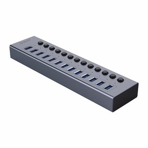 Orico BT2U3-13AB centrmezgls 13x USB-A 3.0 ar slēdžiem pelēks