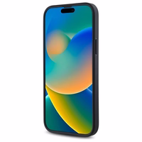 DKNY Quilted Stack Logo viedtālruņa apvalks iPhone 15 Plus - melns