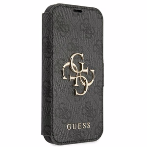 Guess GUBKP13X4GMGGR iPhone 13 Pro Max 6.7" vāciņš pelēks - 4G Liels metāla logotips