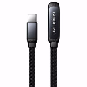 Melns Borofone BX126 Skillful USB-C–USB-C kabelis, PD 60 W, 1 m