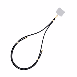 3mk EasyClip tālruņa aukliņa, melna (zelta krāsas furnitūra)
