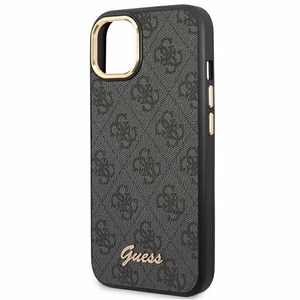 Guess GUHCP14SHG4SHK iPhone 14 6.1 "melns / melns cietais apvalks 4G Vintage Gold Logo