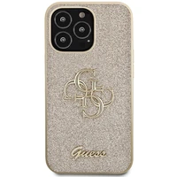 Guess GUHCP13XHG4SGD viedtālruņa apvalks iPhone 13 Pro Max 6.7" – zeltains Spīdīgs Script Big 4G