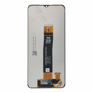 Ekranas Samsung A12 Nacho A127 / A12s A127 su lietimui jautriu stikliuku juodas (Melns Flex Version) OEM